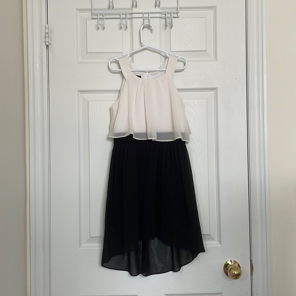 Beautiful black and White sheer dress for the perfect little girl.